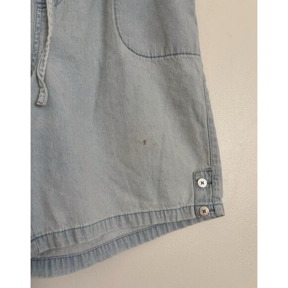 Light Wash Vintage Karen Scott Drawstring Denim Shorts S - Picture 4 of 6